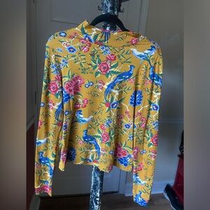 Anthropologie Maeve Minuit Turtleneck Floral Bird. Never worn.
